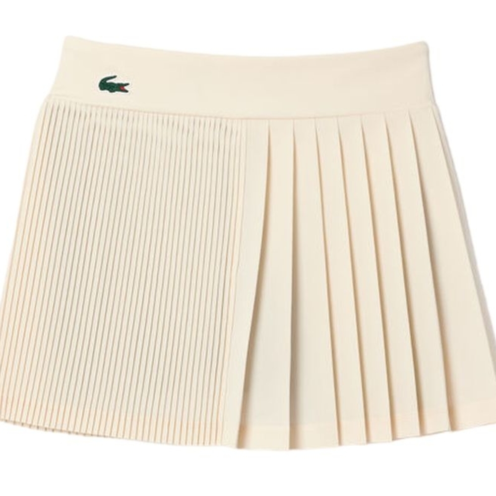 Lacoste Cream Pleated Skirt